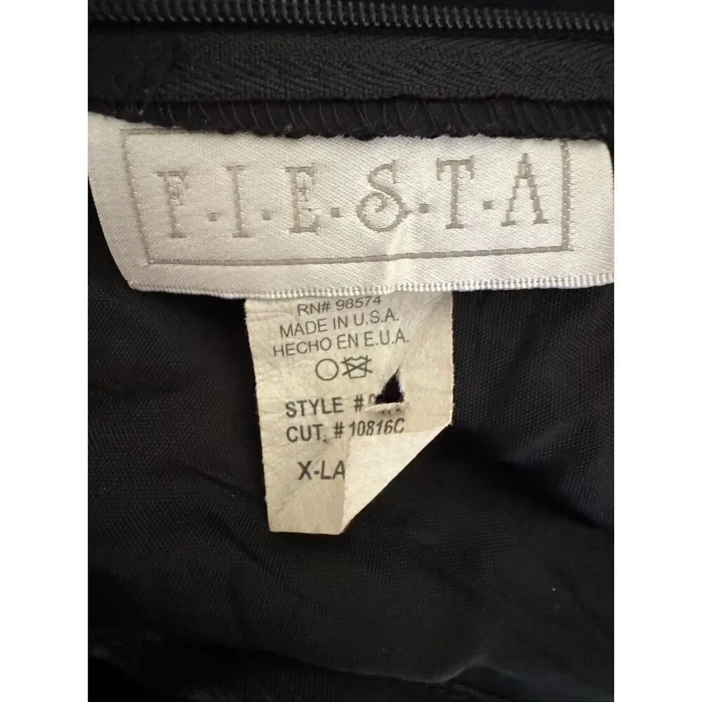 Fiesta jet black sheen shimmer iridescent maxi long A-line full skirt black 90s